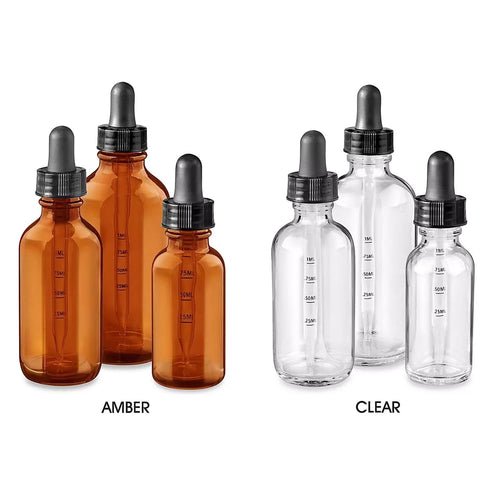Flacons compte-gouttes en verre 60 ml – Ambrés 24310