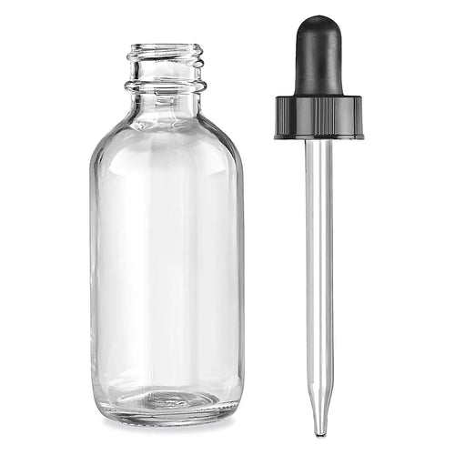 Flacons compte-gouttes en verre 2 oz - Transparent 4310C