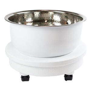 Noel Asmar Hammered Pedi Cart White PB3002W