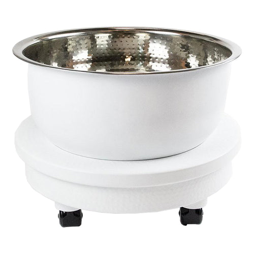 Noel Asmar Chariot de Pédicure Martelé Blanc PB3002W