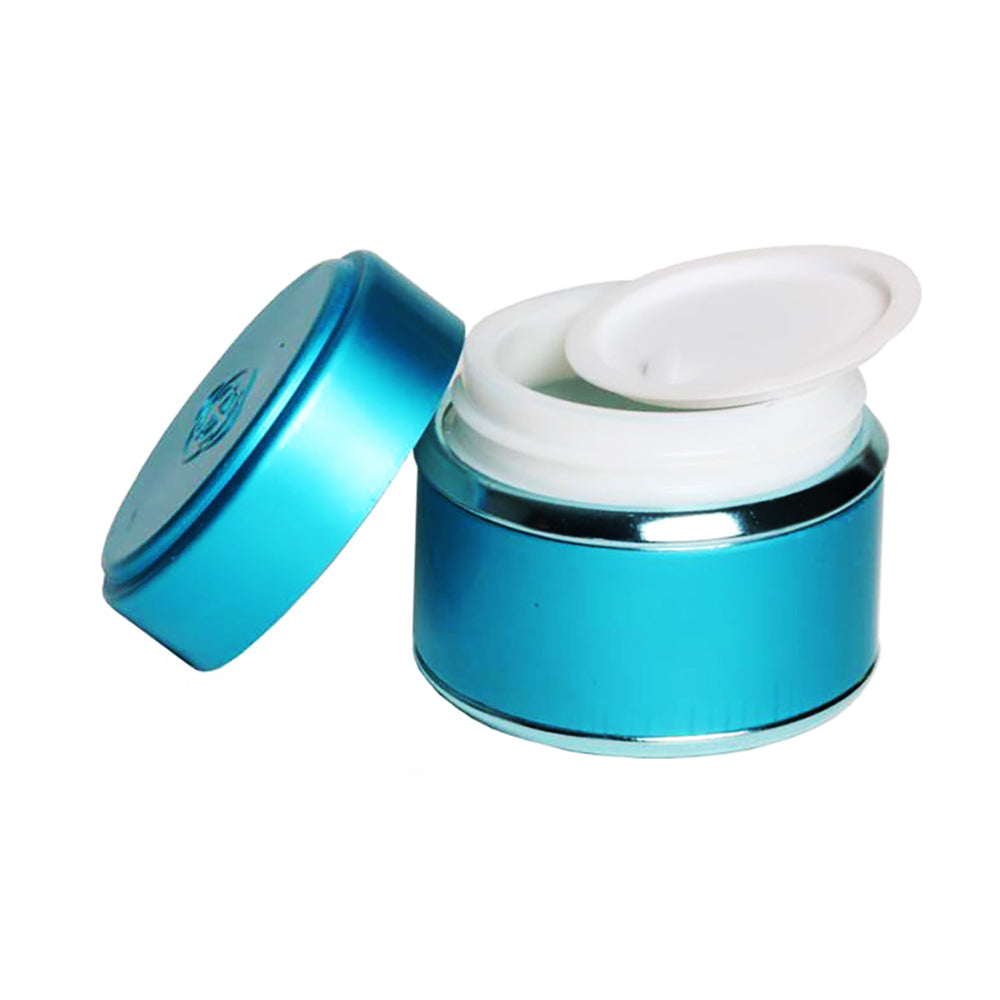 Berkeley Bocal en verre gainé d'aluminium, bleu clair, 2 oz, BT131-BL