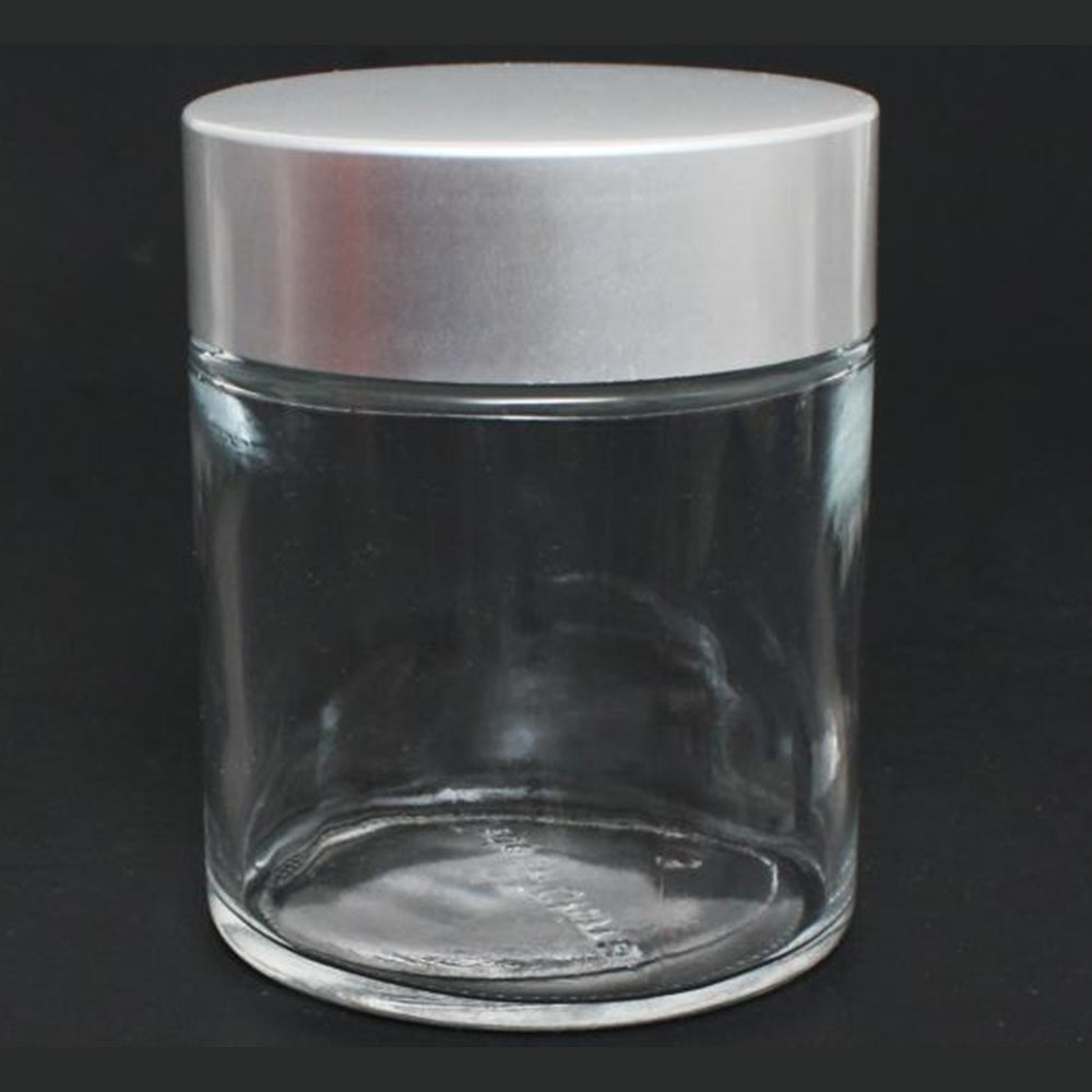 Bocal en verre transparent Berkeley avec couvercle en aluminium 100 ml BT144SV