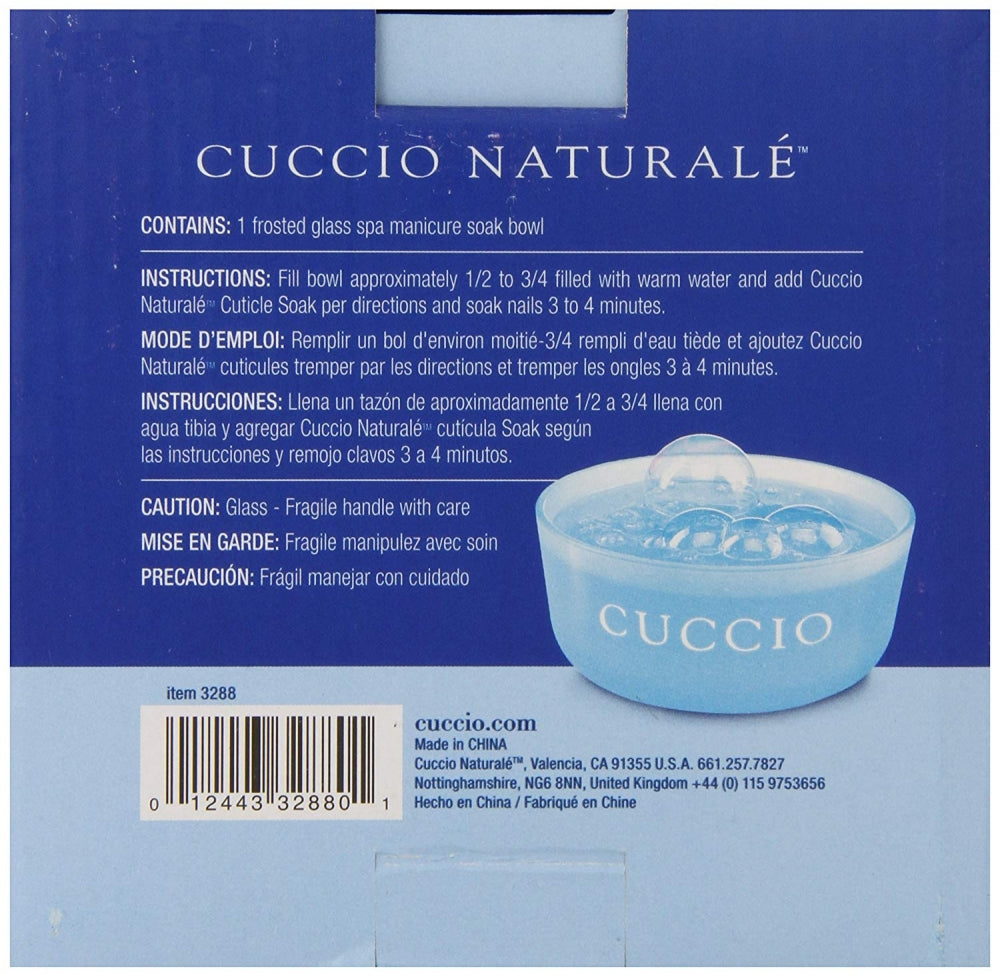 Bol de trempage en verre Cuccio Spa Manucure 3288 (CNAC7042)