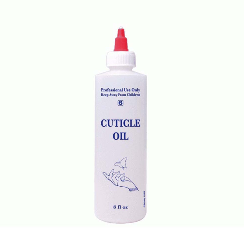 8oz Labeled Bottle With Cap - Cuticle Oil -  LB506