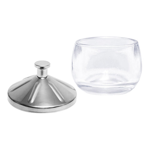 BerkeleyThick Walled Frosted Glass Liquid Cup W/SS Lid LC144