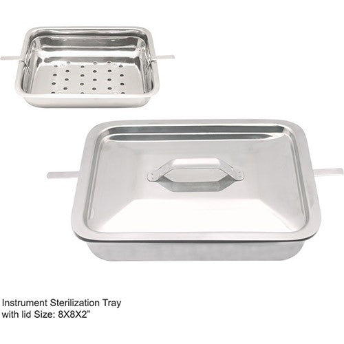 MBI-951 Plateau de stérilisation pour instruments avec couvercle 25x20x5cm