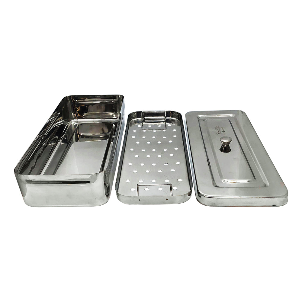 Boîte de stérilisation Silver Star S.S 12"x5"x2.5" Grande SS1001