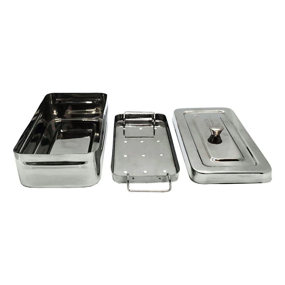 Boîte de stérilisation Silver Star S.S 8"x4"x2" Moyenne SS-1002