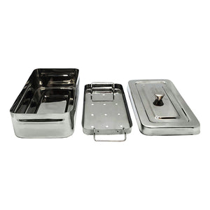 Boîte de stérilisation Silver Star S.S 8"x4"x2" Moyenne SS-1002