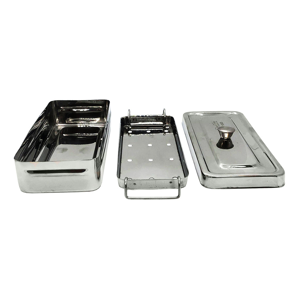 Boîte de stérilisation Silver Star S.S 7"x3.25"x1.5" Petite SS1003