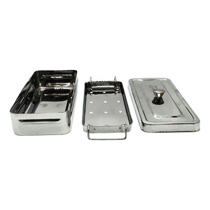 Boîte de stérilisation Silver Star S.S 7"x3.25"x1.5" Petite SS1003