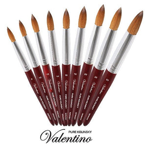 Pinceau Valentino Kolinsky Acrylique Bois de Cerisier Rouge n° 14 NB32214