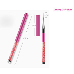 Pinceau de traçage professionnel pour nail art 32350