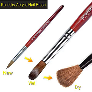 100% Kolinsky Sable Hair Acrylic & UV GeL Brush Set 50950