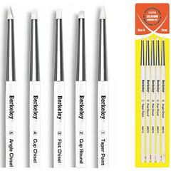 Berkeley 5 Style Silicone Brush Set White/White Tip AB570-WH