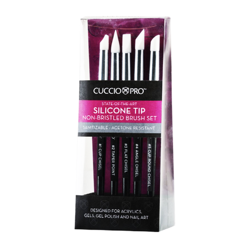 CuccioPRO Pinceaux non soies en silicone, lot de 5 pièces CP15360