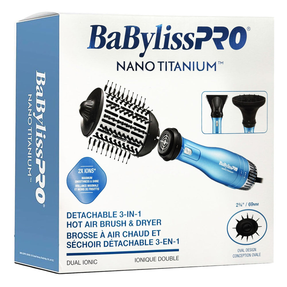 BaBylissPRO Brosse séchante et coiffante à air chaud Nano Titanium BNTDHB275C