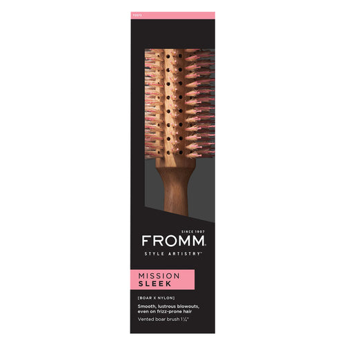 Brosse à cheveux FROMM Mission Sleek en bois, corps moyen de 1,25" F2073