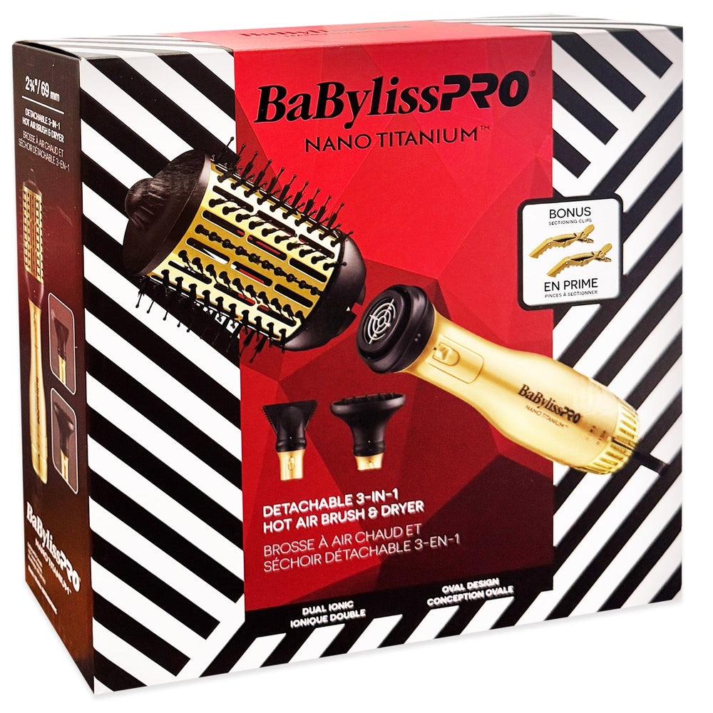 BaBylissPRO NT Brosse Soufflante et Séchoir Détachables 3-EN-1 51253