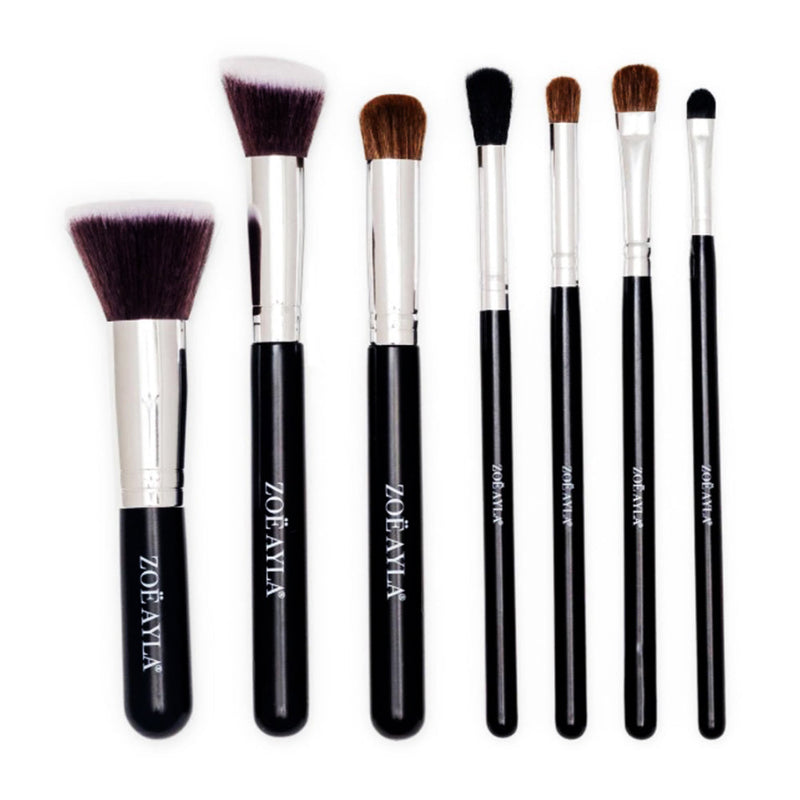 Zoe Ayla Ensemble de 7 pinceaux de maquillage Manche noir PRO-7-FACE/00769