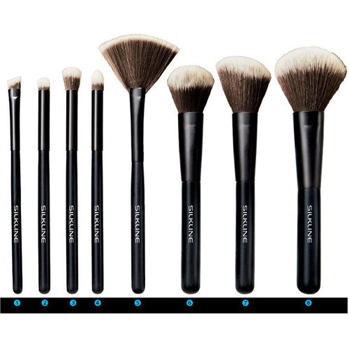 Silkline Ensemble de pinceaux de maquillage 8 pièces SLMUBR8SETC/02719