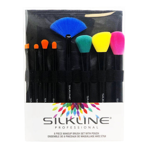Trousse de 8 pinceaux de maquillage Silkline MKBRUSHSPC/02776