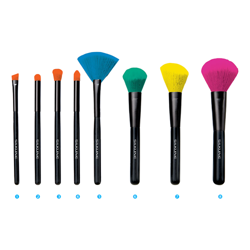 Trousse de 8 pinceaux de maquillage Silkline MKBRUSHSPC/02776