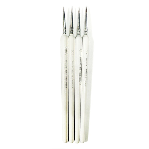 Miniature Hook Line Nail Art Brush 4 pcs White 39020