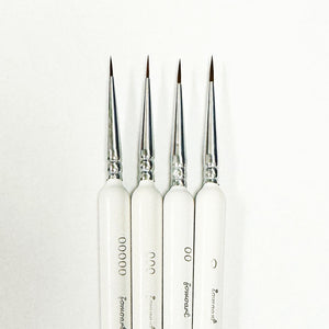 Miniature Hook Line Nail Art Brush 4 pcs White 39020