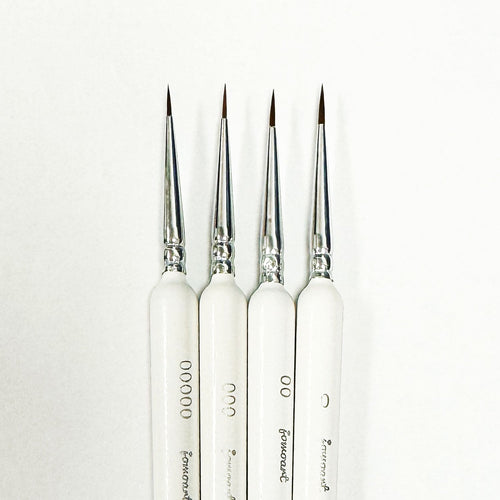 Miniature Hook Line Nail Art Brush 4 pcs White 39020