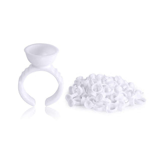 Silkline Anneaux jetables pour colle à cils 100 unités SLRINGC 02825