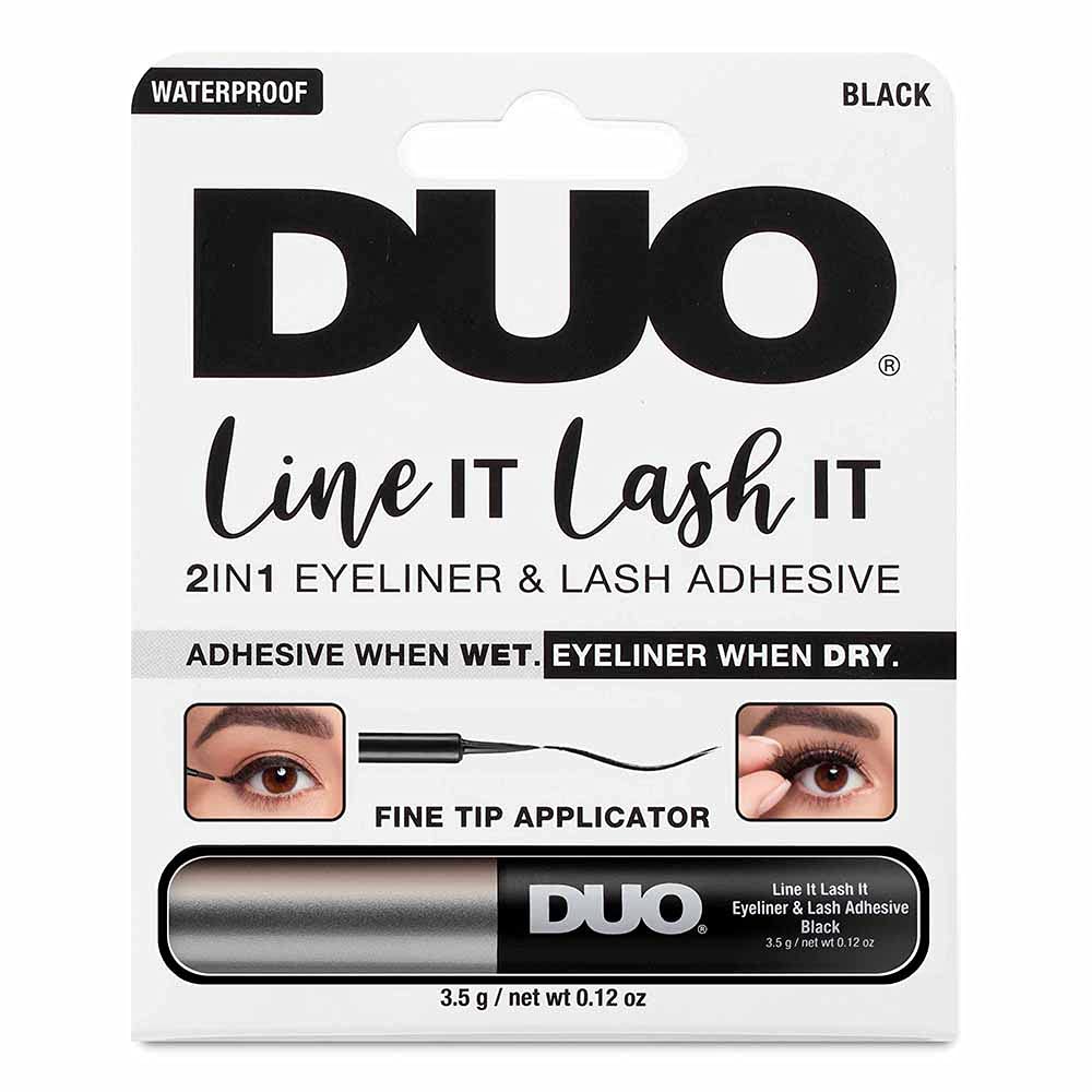 DUO Eyeliner 2-en-1 Waterproof / Colle à Cils 3,5g-Noir 66949