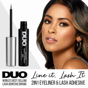 DUO Eyeliner 2-en-1 Waterproof / Colle à Cils 3,5g-Noir 66949
