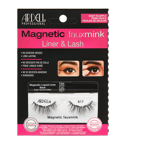 Ardell Magnetic Fauxmink Liner & Lash Kit- 817 Black 64999