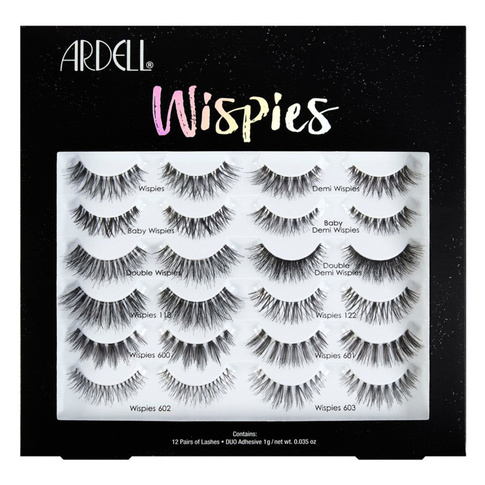 Ardell Wispies 12 paires de faux cils, colle Duo 1g - 71213