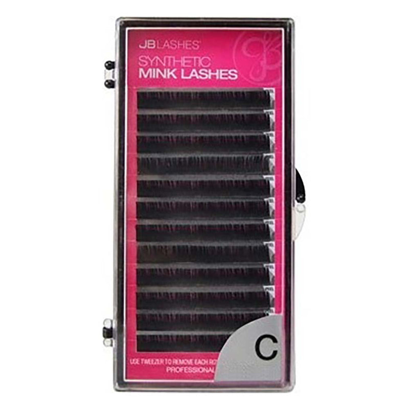 JB C-Curl, cils de vison, noirs, 0.07 x 8mm JBMC0708