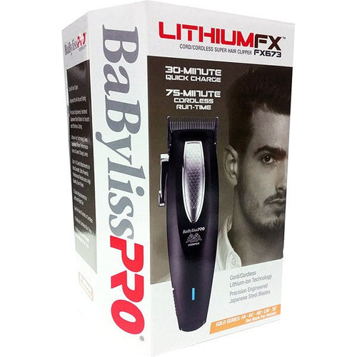 BabylissPRO LithiumFX Cord/Cordless Super Hair ClipperFX673C