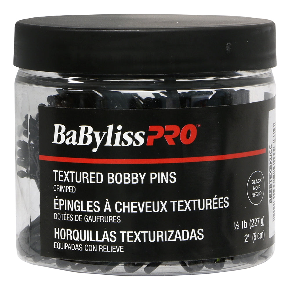 BaBylissPRO Épingles à Cheveux Texturées Noires 2" 1/2 lb BESBTEXBKUCC