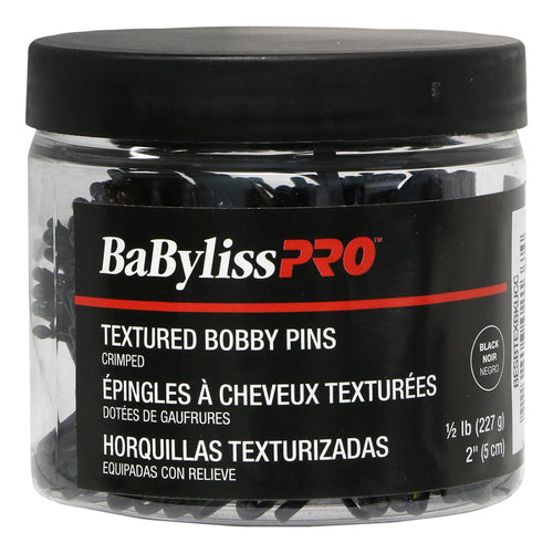 BaBylissPRO Épingles à Cheveux Texturées Noires 2" 1/2 lb BESBTEXBKUCC