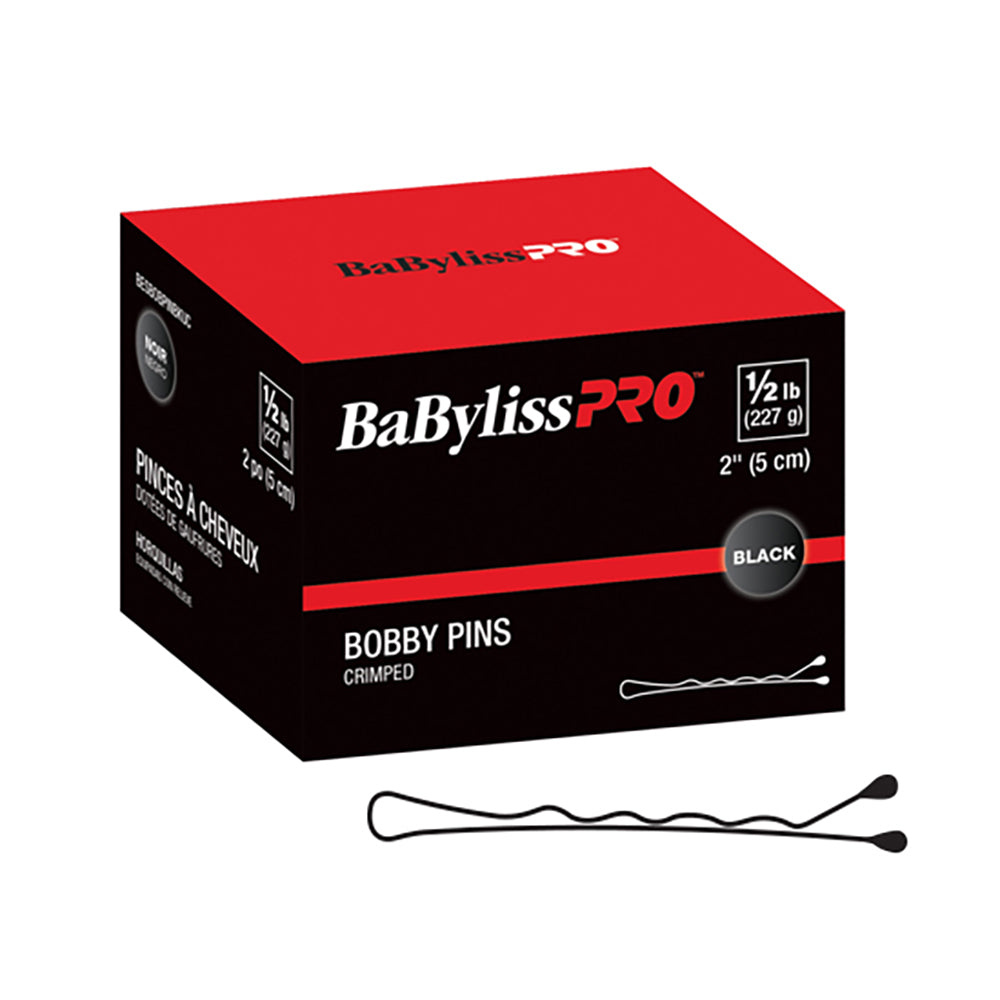 BaBylissPRO Épingles à cheveux 2" Ondulées 1/2 lb Noir BESBOBPINBKUCC