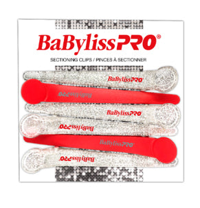 BaBylissPRO Pinces de séparation longues LG 6 pces BESPRO10BRC