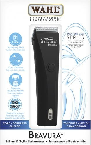 Tondeuse Wahl Prolithium Bravura avec/sans fil noire #56359
