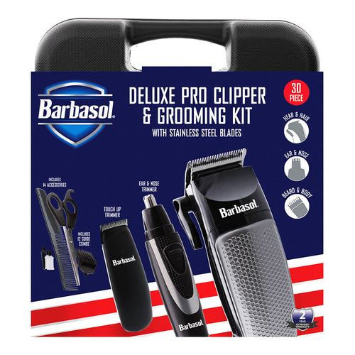 Barbasol Tondeuse professionnelle et kit de toilettage 30 pièces CBH1-4004-KIT 84402