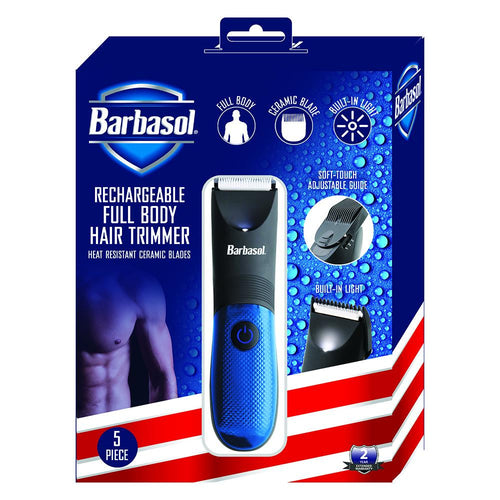 Barbasol 5PC Rechargeable Body Hair Trimmer CBT1-8002-BLK