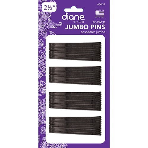 Épingles à cheveux géantes Diane By Fromm – paquet de 40 (2 po 1/2) – noires #D431