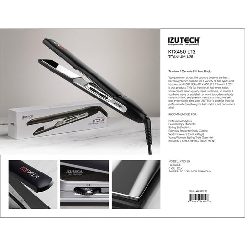 IZUTECH KTX450 LT3 Fer Plat en Titane 1,25 Pouces 06310