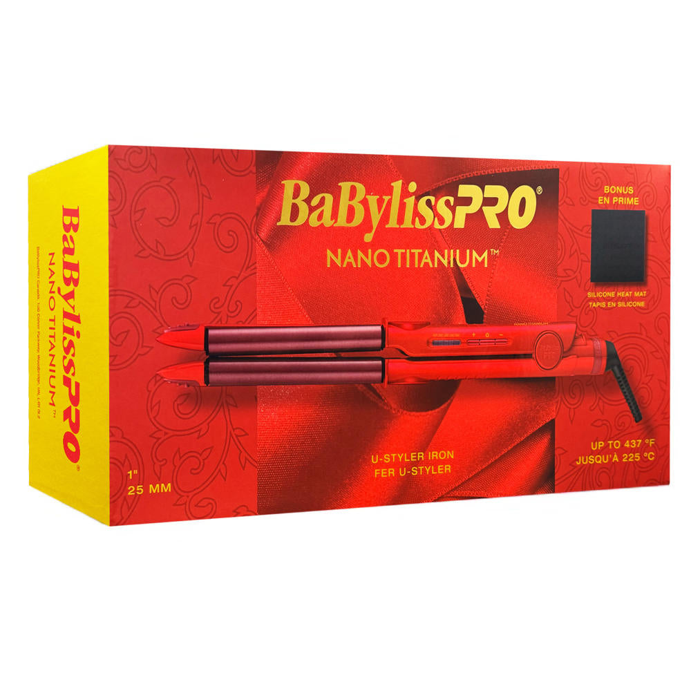 BabylissPRO Fer à friser nano titane en U 1" BNT4061EHC 48890