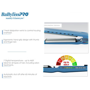 BaBylissPRO Nano Titanium Ionic Fer plat 1¼" BNT9091TXLC