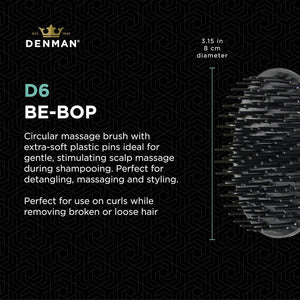 Denman Palm Styler Bebop Massage Brush D6C 00007