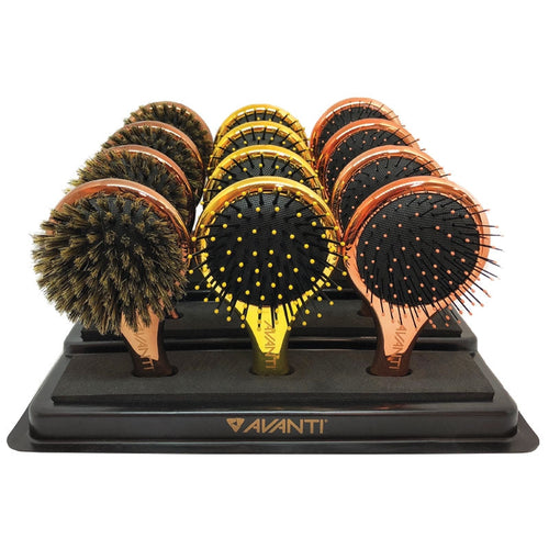 AVANTI Mini Brosse coussin plate avec miroir doré PADDLNRGOC